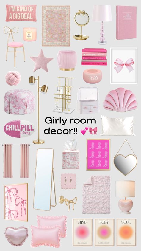 #bedroom #room #roomredo #roomdecor #pink #pinkprincess #preppy #preppyroom #pinkroom Pink Teenage Room Ideas, Girly Themed Bedroom, Preppy Plant Room, Room Ideas Preppy Pink, Room Decor Preppy Pink, Pink Aesthetic Bedroom Ideas Preppy, Girl Preppy Bedroom, Pink And White Room Aesthetic Decor, Preppy Room Aesthetic Ideas