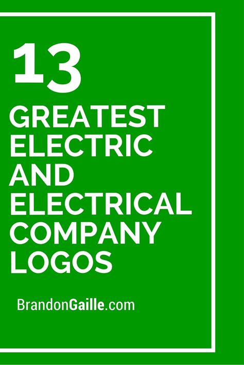 13 Greatest Electric and Electrical Company Logos Electric Company Logo Design, Electric Company Logo, Electrical Company Logo, Names For Companies, Company Name Ideas, Electrical Stores, Power Logo, Company Logos, Electric Company