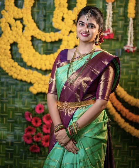 Model Silk Saree, Silk Saree Combination Colour, Purple Kanchi Pattu Saree, Green Colour Pattu Sarees, Gold Colour Pattu Sarees, Pelli Kuthuru Sarees, Purple Pattu Saree, Kanchipuram Silk Saree Wedding Latest, Pattu Sarees Latest Collection