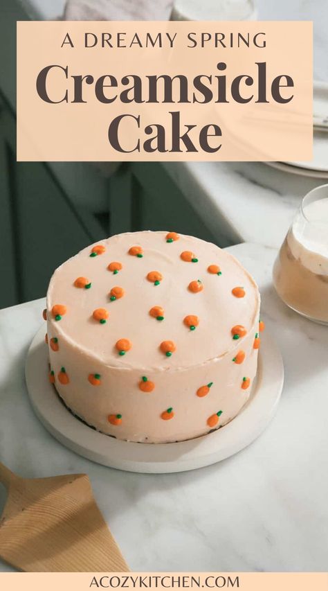 Easy Layered Cake, Layered Cake Recipe, Spring Cakes Recipes, Summer Birthday Cake, Easy Layer Cake, Creamsicle Cake, Dessert For Summer, Summer Cake Recipes, Cake Summer