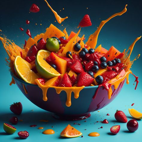 Salad, floor fruits salad, colorful, Fruit Salad Images, Splash Photography, Fruits Images, Healthy Food Dishes, On The Floor, The Floor, Fruit Salad, Food Dishes, Digital Image