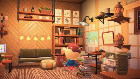 Animal Crossing Zucker House, Working Desk, Acnh Inspo, Island Ideas, Work Desk, Animal Crossing, Corner Desk, Loft Bed, Desk