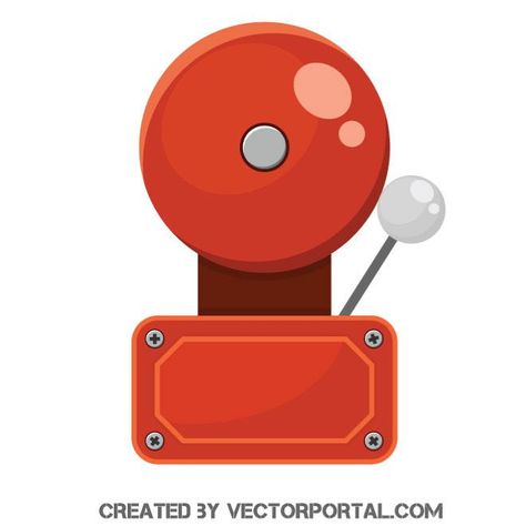 Fire alarm bell vector graphics Free Vectors, A Fire, Vector Graphics, Quick Saves