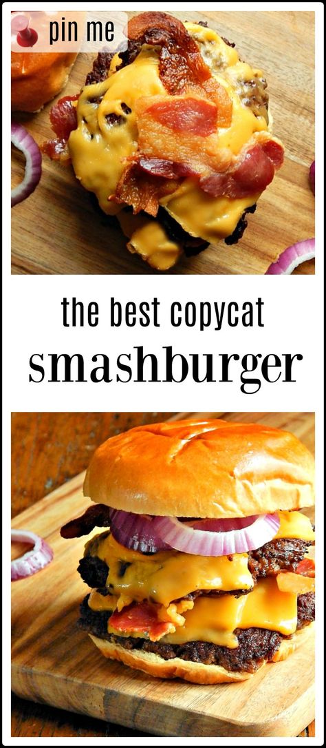 Copycat Smashburger, Best Hamburger Recipes, Outdoor Griddle Recipes, Griddle Recipes, Homemade Burgers, Hamburger Recipes, Smash Burger, Burgers Sandwiches, Minced Meat