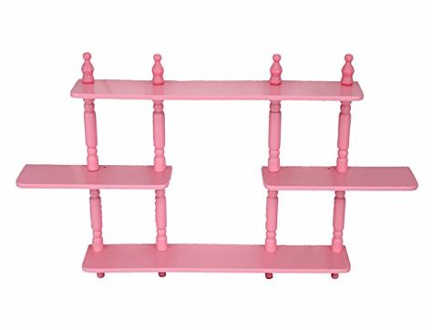 Pink Wall Shelf, 3 Tier Wall Shelf, Tier Wall Shelf, Kids Wall Shelves, Pink Shelves, Modern Wall Shelf, Mid Century Modern Walls, Unique Display, Floating Wall