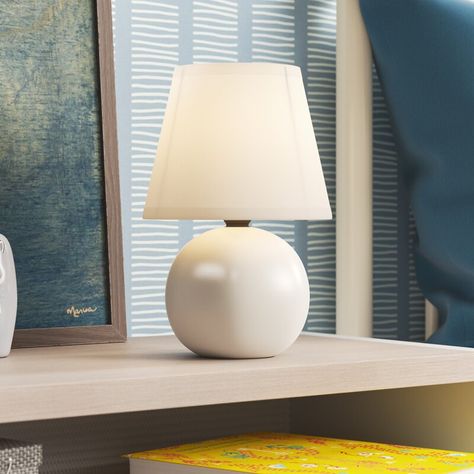 Mack & Milo™ Adira Ceramic Globe Mini Table Lamp & Reviews | Wayfair.ca Lamp Ceramic, Mini Table Lamps, Twin Beds, Fixture Table, Themed Room, Mini Table, Metal Table Lamps, White Table Lamp, Ceramic Table Lamps