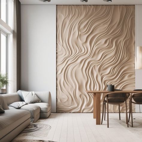 Gallery 3 — Rebal Jber Mdf Design Wall, Drawing Room Wall Design, Wavy Wall, Parametric Wall, 3d Panel, Mdf Panel, Wall Panel Design, Diy Canvas Wall Art, Bedroom Closet Design