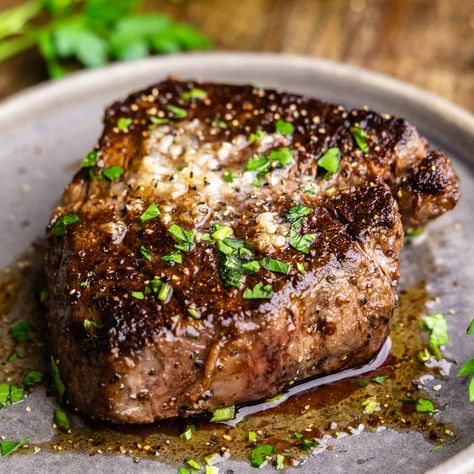 Filet Mignon (Tenderloin Steak) - The Stay At Home Chef Perfect Filet Mignon, Steak On Stove, Pan Seared Filet Mignon, Filet Steak, Filet Recipes, The Stay At Home Chef, Mignon Steak, Filet Mignon Steak, Filet Mignon Recipes