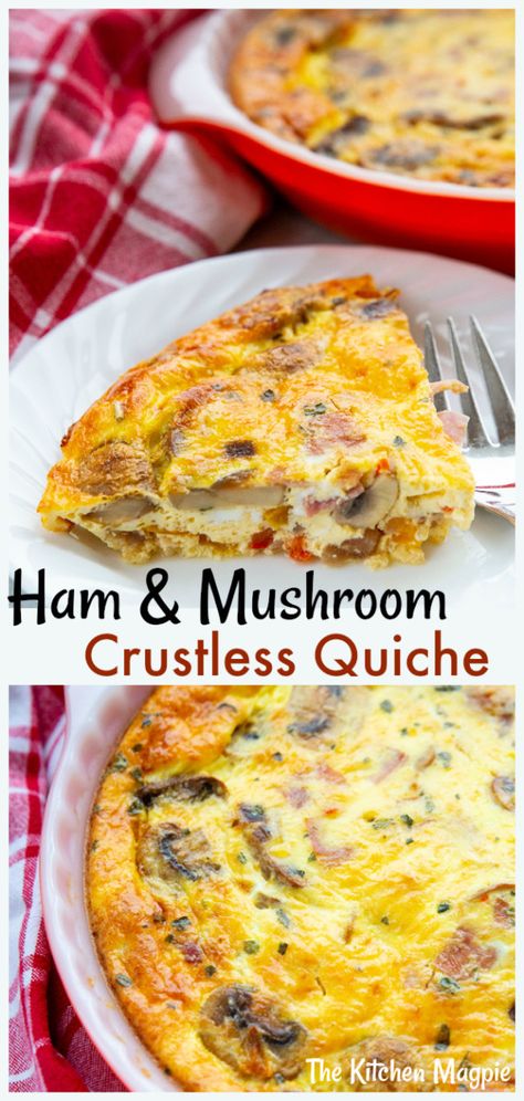 Low Carb Healthy Breakfast, Ham Quiche Recipe, Quiche Breakfast, Filet Mignon Chorizo, Quiche Recipes Crustless, Crustless Quiche Recipe, Low Carb Quiche, Low Carb Healthy, Breakfast Quiche Recipes