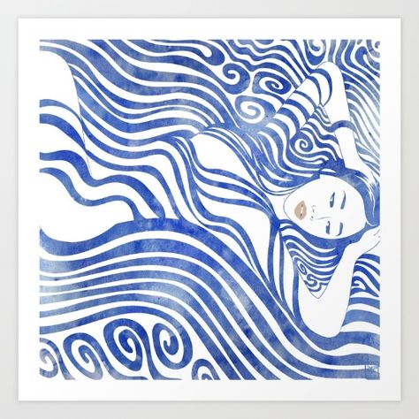 Water Nymph XXVI, by Stevyn Llewellyn, available here: https://society6.com/product/water-nymph-xxvii_print#1=45 Sea Nymph, Water Nymph, Water Nymphs, Metal Poster Displate, Abstract Prints, Wall Tapestry, Metal Posters, Supernatural, Wall Prints