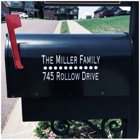 Street Address Vinyl Decal - Custom Family Name Mailbox Decal - Personalized Mailbox Decal - Customi Mailbox Decal, Personalized Mailbox, Stair Decals, Mailbox Decals, Vinyl House, Vinyl Sheets, New Wall, Family Name, Waterproof Vinyl