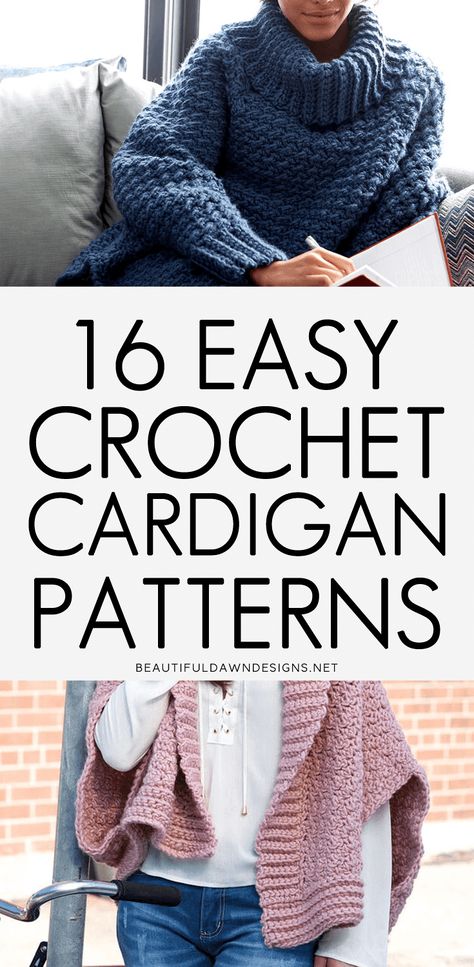 Crochet Projects Sweaters & Cardigans, Free Cardigan Crochet Pattern For Beginners, Crochet Pattern Cardigan Women, Free Easy Crochet Cardigan Patterns For Women, Free Crochet Jacket Patterns For Women, Free Womens Crochet Sweater Patterns, Easy Crochet Cardigan For Beginners Free, Crochet Cardigan Pattern Plus Size, Plus Size Crochet Cardigan Patterns Free