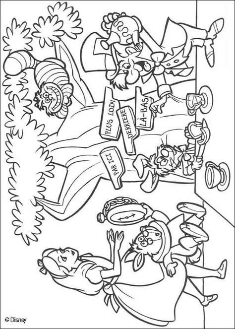 Alice In Wonderland Coloring Pages, Wonderland Coloring Pages, Alice In Wonderland Coloring, Alice And Wonderland Tattoos, White Rabbit Alice In Wonderland, Colouring Pictures, Alice In Wonderland Drawings, Alice In Wonderland Theme, Disney Colors