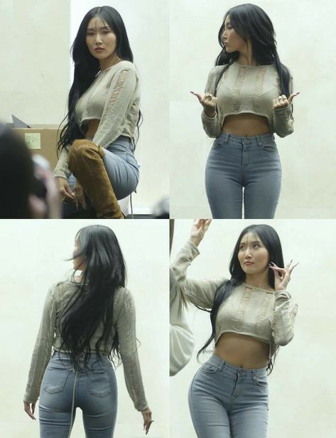 Mamamoo Hwasa Body, Hwasa Style, Maria Hwasa, Sweater Jacket Outfits, Funny Airport Signs, Hwasa Mamamoo, Airport Signs, At The Airport, Kpop Outfits