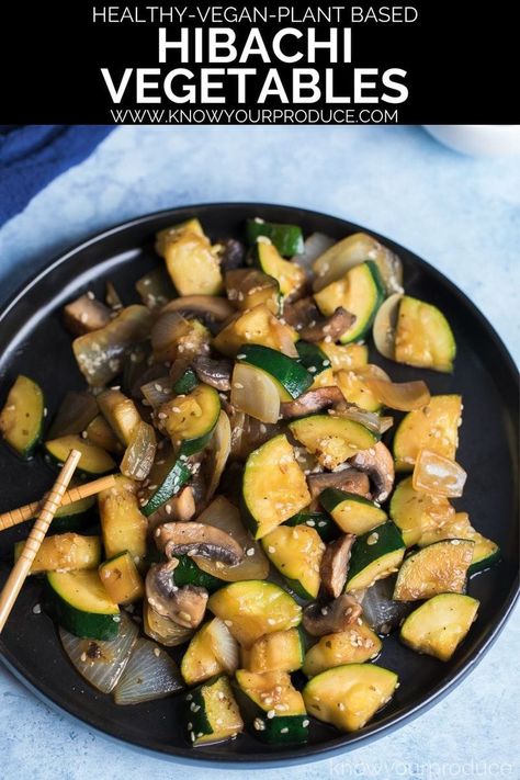 Grilled Zucchini Mushrooms And Onions, Hibachi Zucchini And Mushrooms, Japanese Food Vegetables, Japanese Steakhouse Vegetables, Japanese Zucchini And Onions, Zucchini Hibachi Recipe, Zucchini Mushroom Onion Recipes, Hibachi Zucchini And Onions, Zucchini Mushroom Stir Fry