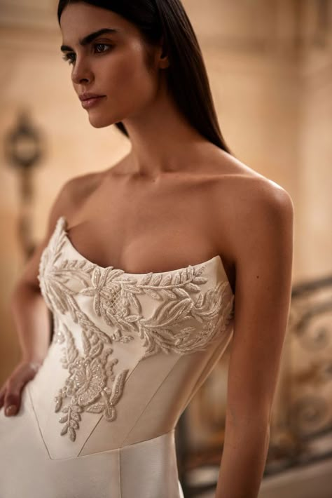 Discover timeless elegance with Milla Nova wedding dresses. Embrace simplicity with simple & classy wedding dress designs or step into a fairytale with fantasy ball wedding dresses. Elegant wedding dresses are designed for the modern bride, featuring unique styles that will make you feel special. From lace wedding dresses with sleeves for winter to spring & summer strapless off-the-shoulder wedding gowns, find the perfect outfit. Stay tuned for more wedding inspiration. Simple Classy Wedding, Simple Classy Wedding Dress, Classy Elegant Wedding Dress, Classy Elegant Wedding, Fantasy Ball, Milla Nova Wedding Dresses, Wedding Dress Unique, Mermaid Wedding Gown, Milla Nova