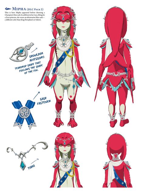 Mipha DLC Outfit Art - The Legend of Zelda: Breath of the Wild Art Gallery The Legend Of Zelda Characters, Botw Zelda Outfits, Legend Of Zelda Mipha, Mipha Cosplay, Breath Of The Wild Mipha, Mipha Breath Of The Wild, Botw Mipha, Mipha Botw, Breath Of The Wild Art