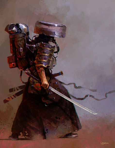 ArtStation - Post Apocalyptic Ronin, giorgio baroni Cyberpunk Inspiration, Post Apocalyptic Art, Motorcycle Illustration, Rpg Horror, Rpg Dice, Crayon Art Melted, Future Tech, Post Apocalypse, Cyberpunk Art