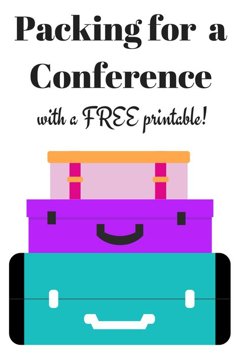 Work Conference Packing List, Packing List Free Printable, Academic Conference, Meeting Planning, Work Trip, Teacher Conferences, Packing Checklist, Education Inspiration, School Tips