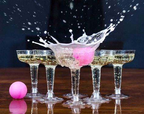 Prosecco Pong, Plastic Champagne Glasses, Adult Drinking Games, Beer Shot, Prosecco Glasses, Pong Game, Home Party Games, Drinking Games For Parties, Hen Party Games