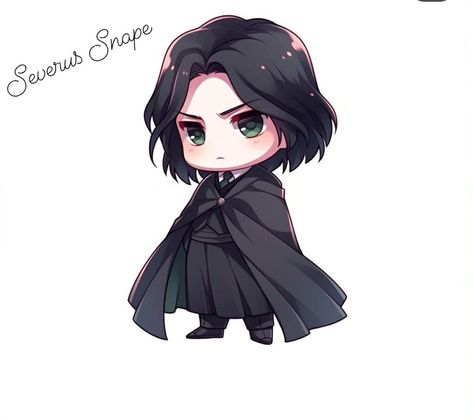 Severus Snape Cartoon, Cute Drawings Of People, Harry Potter Phone, Harry Potter Cartoon, Harry Potter Painting, Harry Potter Stickers, Drarry Fanart, Harry Potter Illustrations, Severus Rogue