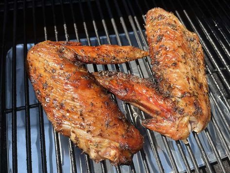 Grill Turkey Wings, Grilled Turkey Wings Recipe, Grilled Turkey Wings, Bbq Turkey Wings, Grilled Turkey Legs, Wings Recipe Grilled, Wings On The Grill, Grill Turkey, Cook Turkey