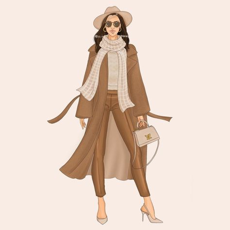 Sarah Jane | illustrator on Instagram: “My ultimate Autumn outfit, illustrated. Cosy head to toe neutrals. The only thing that could top it off would be a big hot cup of chai…” Autumn Outfits Illustration, Fashion Illustration Sketches Dresses, Sketches Dresses, Fall 24, Sarah Jane, Casual Wear Women, Fashion Illustration Sketches, Illustrators On Instagram, Drawing Clothes