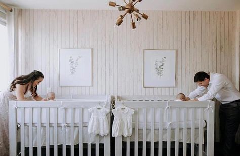 Twin Nurseries, Twin Babies Nursery, Boy Girl Twins Nursery, Twin Nursery Room, Twin Boys Nursery, Twin Baby Rooms, Twin Girls Nursery, Lavender Nursery, Nursery Layout