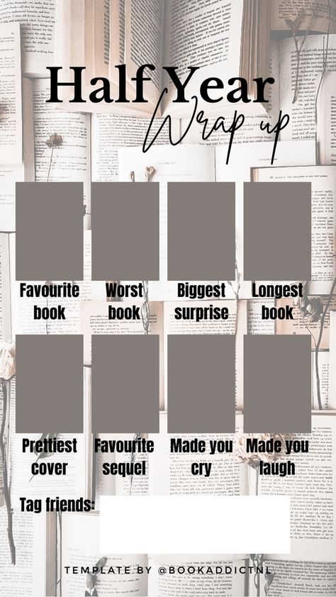 Content For Bookstagram, Books Of The Year Template, Bookstagram Theme Ideas, Bookish Instagram Templates, Bookstagram Layout Ideas, Bookstagram Background Ideas, Top Reads Of 2023 Template, Bookstagram Prompts, Bookish Template Instagram