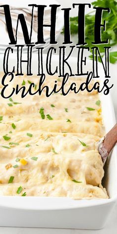 Enchiladas White Chicken, Chicken Enchiladas White Sauce, Chicken Enchiladas With White Sauce, Enchiladas With White Sauce, Homemade Chicken Enchiladas, Mexican Food Recipes Enchiladas, White Sauce Enchiladas, Chili Easy, Easy Chicken Enchilada Recipe