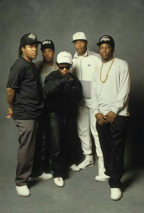 N.W.A. 80s Rap, Gangsta Rap Hip Hop, 90s Rappers Aesthetic, 90s Rappers, Eazy E, Outta Compton, Hip Hop Classics, Straight Outta Compton, Black Legends