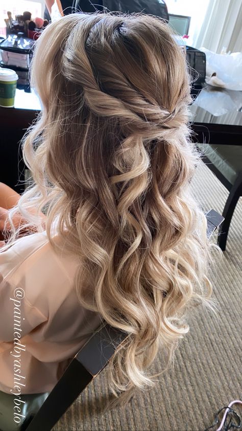 Bridal Hair Up Or Down, Bride Hairstyles For Long Hair Curls, Half Up Half Down Bridesmaid Hair Curly, Hairstyle Wedding Half Up Half Down, Wedding Half Up Half Down Bridesmaid, Bridemaids Hairstyles Half Up, Hair Wedding Half Up Half Down, Wedding Hairstyles Half Up Half Down Front View, Wedding Hair Styles Half Up Half Down Medium Length