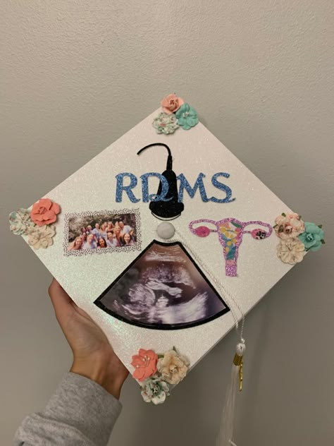 Dms Graduation Cap, Rdms Grad Cap, Sonographer Graduation Cap, Ultrasound Tech Graduation Cap, Ultrasound Tech Graduation Pictures, Sonography Graduation Pictures, Sonography Graduation Cap, Ultrasound Graduation Pictures, Sonography Student Aesthetic