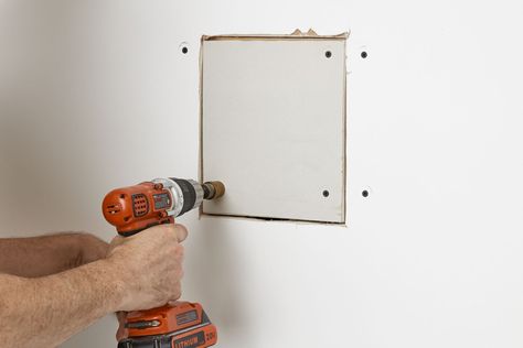 How to Repair a Large Hole in Drywall Repair Drywall Hole, Hole In Wall, How To Patch Drywall, Drywall Ceiling, Drywall Repair, Handyman Services, Remodeling Ideas, Drywall, Home Repair