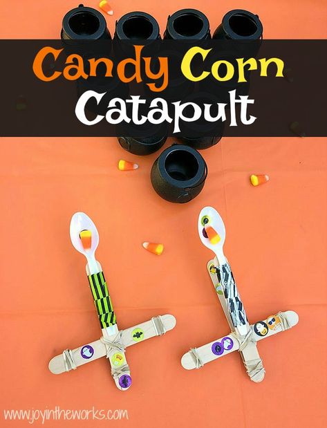 Candy Corn Pumpkin Catapult, Halloween Classroom Games 4th Grade, Halloween Craft For 4th Grade, 4th Grade Halloween Games, Halloween Craft 4th Grade, Halloween Class Activities, 5th Grade Halloween Crafts, 5th Grade Halloween Party Ideas, 4th Grade Halloween Party Ideas