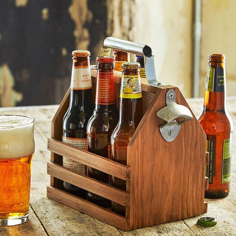 Timber Beer Caddy with Bottle Opener Wooden Beer Caddy, Beer Carrier, Bottle Caddy, Beer Caddy, Broken Bottle, Wood Bottles, Lunch Box Set, Metal Bottles, Bottle Carrier