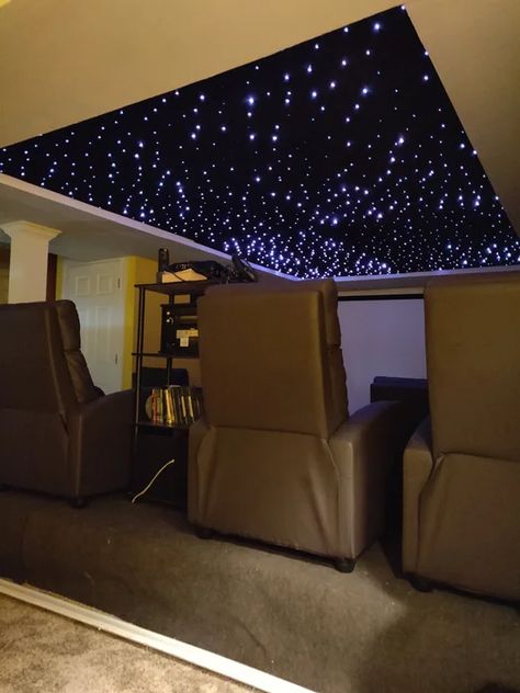 Fiber Optic Ceiling Starlights : 5 Steps - Instructables Starlight Ceiling Bedroom, Star Ceiling Bedroom, Planetarium Room, New Ceiling Design Bedroom, Ceiling Star Lights, Star Light Ceiling, Lights On Ceiling, Starlight Ceiling, Fiber Optic Ceiling