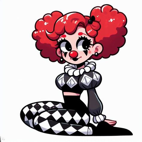 Jester Cartoon, Christmas Clown, Clown Drawing Reference, Clown Oc Art, Clown Hair, Clown Clothes, Cute Clown, Collage Making, Girls Characters