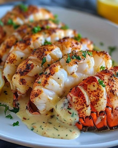 Lobster Christmas Dinner, Garlic Butter Lobster, Lobster Tail Recipe, Butter Lobster, Lobster Dishes, Lobster Recipes Tail, Lobster Tail, Lobster Recipes, Lobster Tails