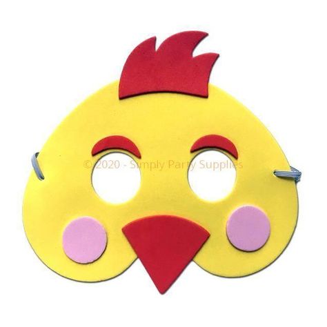 Fun Diy Kids Crafts, Alligator Crafts, Cat Masquerade Mask, Foam Mask, Chicken Party, Animal Masks For Kids, Chicken Animal, Felt Animal Masks, Toy Story Halloween