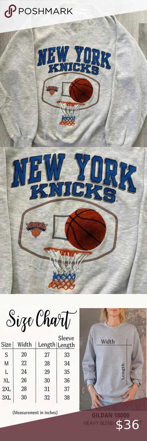 New York Knicks NBA SweatShirt Gray Unisex, Retro Knicks Basketball Shirt Gift Nba Sweatshirt, Knicks Basketball, Basketball Shirts, Great Gift Ideas, New York Knicks, Loose Sweater, Grey Sweatshirt, Halloween Christmas, Nba