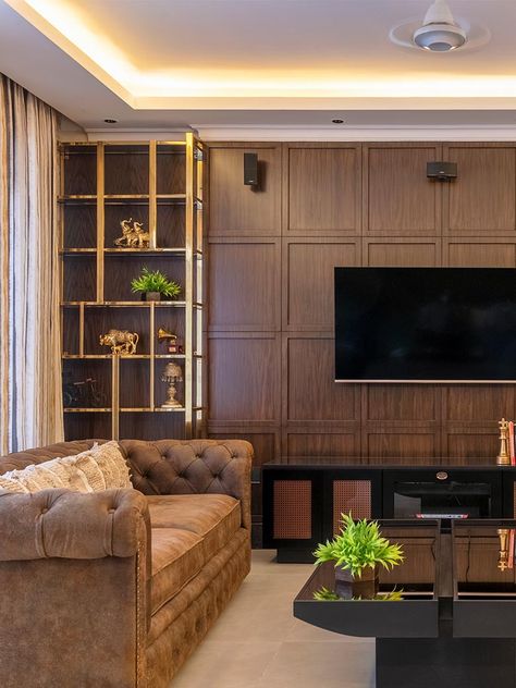 15 Interior Decoration Ideas for a Beautiful Home | Goodhomes.co.in Traditional Living Room Tv Wall, Traditional Indian Tv Unit Design, Traditional Tv Unit, Interior Ads, Classic Tv Wall, Concept Sheet, Living Room Indian, Interior Decoration Ideas, Sofa Room