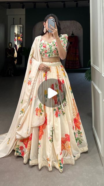 Priyanka Naidu on Instagram: "*🌷Lehenga Choli🌷*

Price-1399 freeship….⭐️⭐️⭐️

Celebrate the Season in Style: Floral Print Georgette Lehengas That Capture the Essence of Nature☘️

*Lehenga(Stitched)*
Lehenga Fabric : Georgette 
Lehenga work : Floral Print With Lace Border
Lehenga Waist : SUPPORTED UP TO 42
Lehenga Closer : Drawstring with Zip 
Stitching : Stitched With Canvas 
Length : 41
Flair : 4 Meter
Inner : Micro Cotton 

*Blouse(Unstitched)*
Blouse Fabric : Georgette 
Blouse Work : Floral Print 
Blouse Length : 1 Meter 

*Dupatta*
Dupatta Fabric : Georgette 
Dupatta Work : Floral Print And Lace Border
Dupatta Length : 2.4 Meter

*Package Contain* : Lehenga, Dupatta, Blouse, Drawstring And Zip

Weight : 1.050 Kg

#lnblehenga #bridesmaidoutfit #westernlook #floralprint #lehengacollect Georgette Blouse, Western Look, Lace Border, Bridesmaid Outfit, Floral Print Blouses, Blouse Length, Blouse Fabric, Cotton Blouses, Lehenga Choli