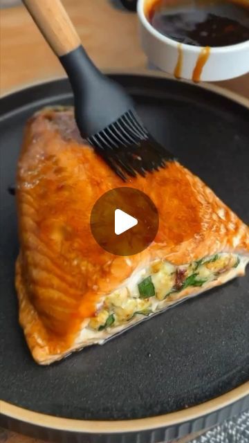 Salmon Stuffed With Shrimp, Spanish Salmon Recipes, Crab Stuffed Salmon Recipes Baked, Salmon Shrimp Recipes, Stuffed Salmon Recipes Crabmeat, Stuff Salmon, Stuffed Salmon Recipes, Shrimp Stuffed Salmon, Salmon Stuffed