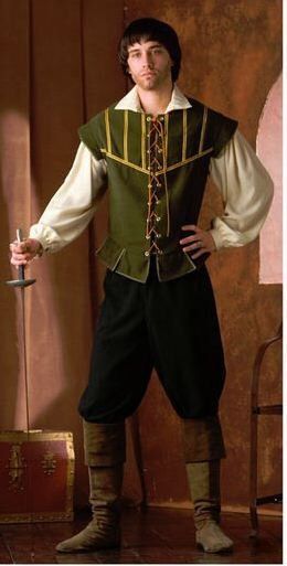 Renaissance Man Costume Style #401159 by HouseOfZuehl on Etsy https://www.etsy.com/listing/236256884/renaissance-man-costume-style-401159 Mens Garb, Macaw Feathers, Medieval Clothes, Wood Prints, Larp Costume, Medieval Costume, Period Outfit, Victorian Clothing, Medieval Clothing