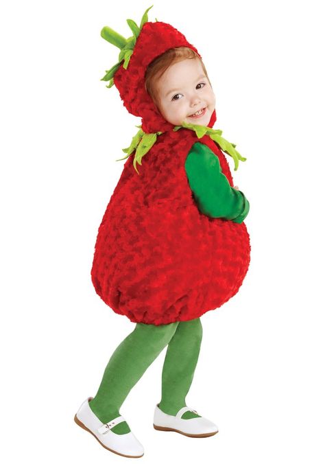 Baby’s First Halloween: 82 Cute Costume Ideas Funny Baby Costumes, Funny Kid Costumes, Strawberry Costume, Newborn Costume, Newborn Halloween Costumes, Kids Costumes Girls, Baby Kostüm, Food Costumes, Baby First Halloween