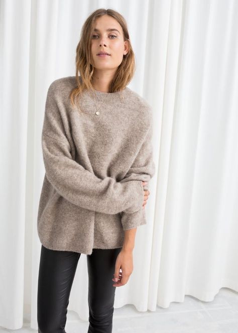 & Other Stories Alpaca Blend Sweater French Girl Fashion, Oatmeal Sweater, Pullovers Outfit, Pullover Outfit, Casual Skirt Outfits, Glad Rags, Sweater Outfit, French Girls, Neutral Outfit