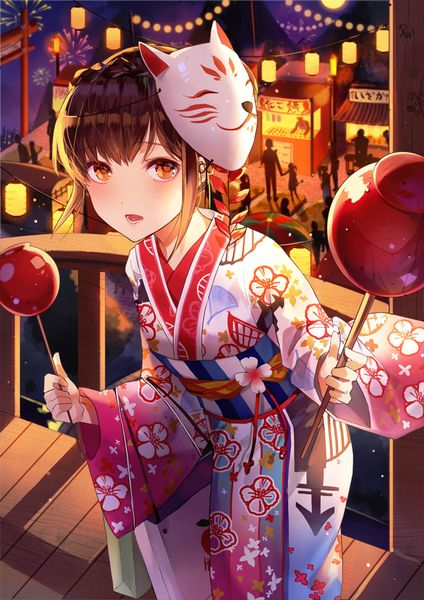 Matsuri Festival, Anime Kimono, Airbrush Art, Japan Art, Anime Kawaii, Anime Scenery, Japanese Art, Anime Fanart, Anime Images