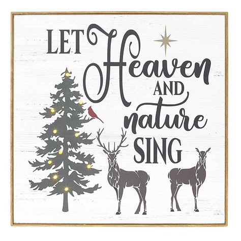 Let Heaven And Nature Sing, White Heaven, Holiday Sweets, Gerson, Tree Farms, Diy Signs, Aa Battery, Season Colors, Led Wall