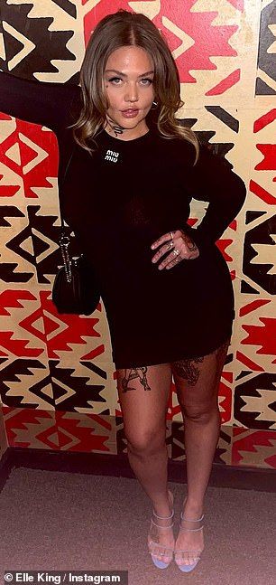 Elle King has lost HALF her weight after reaching 284lbs when pregnant two years ago as she shares slim-down secrets: 'Doesn't happen overnight' | Daily Mail Online Elle King, How To Slim Down, Black Dress, Actors